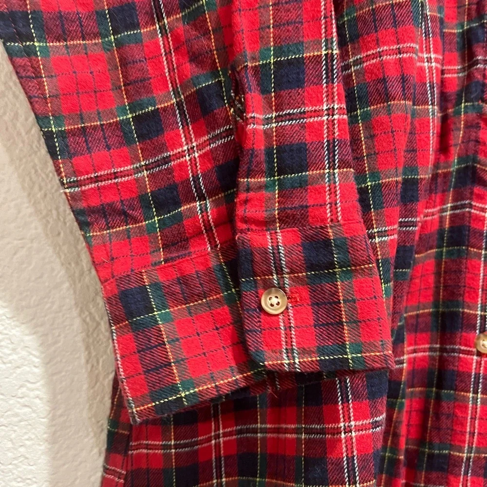 Lauren Ralph Lauren Plaid Flannel Sleepshirt, M